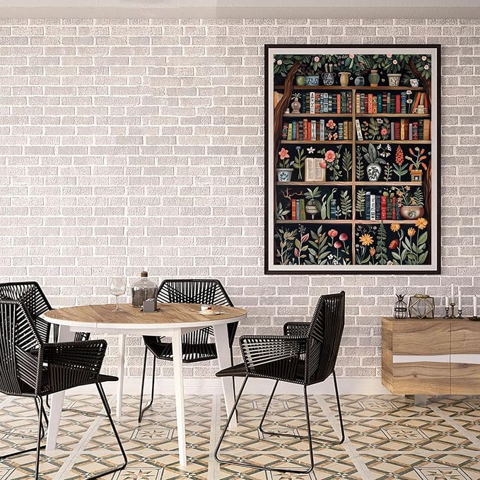 Bookshelf Diamond Art Kits for Adults12 x 16inch
