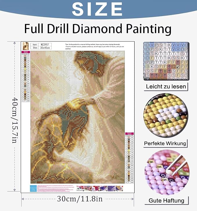 Benjenes Jesus Diamond Art Kits for Adults Christ Religious Diamond Paint