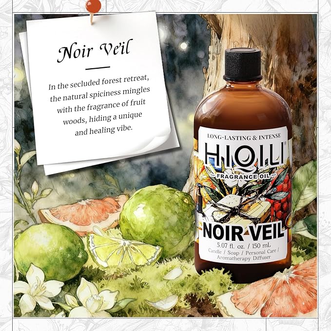 HIQILI Noir Veil Fragrance Oil for Candle Making & Diffuser - 5.07 Fl Oz