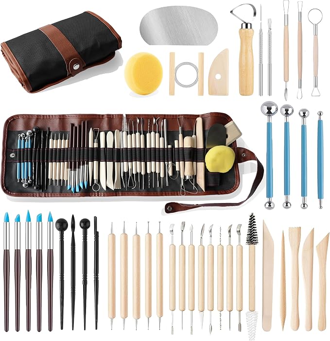 CeeVian Pottery Sculpting Tools Set 43PCS Clay Carving Tools