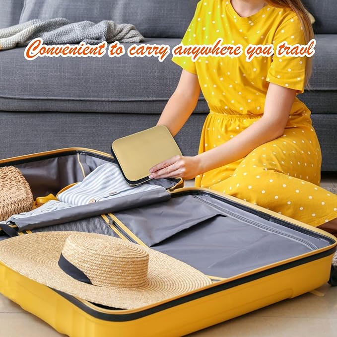 Sewing Kit with Case Portable Sewing Supplies for Home Traveler, Adults, Beginner, Emergency, Contains 18 Sewing Thread, Scissors, Needles, Measure etc,Very Light Tan