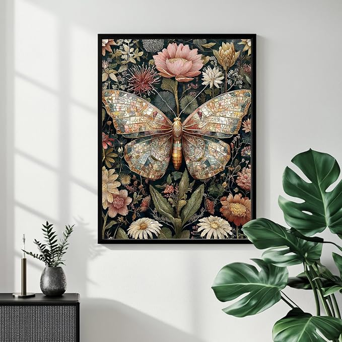 Butterfly Paint by Numbers Kit for Adults, 16x20 inch | DIY Painting Kits Crafts for Adults, Relieve Stress, Gift, Home Wall Decor