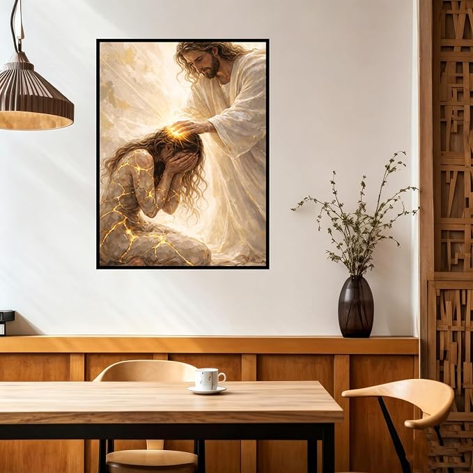 Benjenes Jesus Diamond Art Kits for Adults Christ Religious Diamond Paint