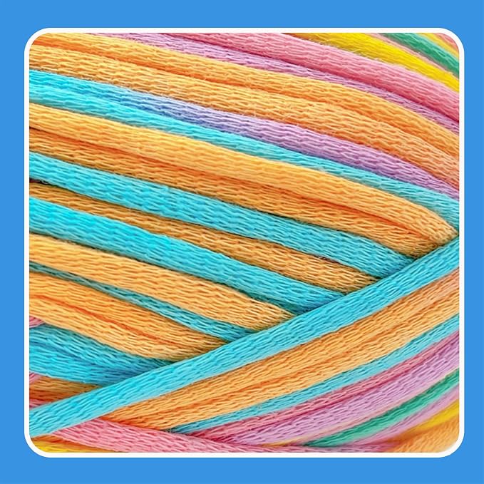 2x3.5Oz Beginner-Friendly Yarn for Crocheting and Knitting;Worsted-Weight Medium #4;Cotton Blend Yarn for Beginners with Easy-to-See Sitches,Great for Amigurumi DIY (Coral,2 Skein)