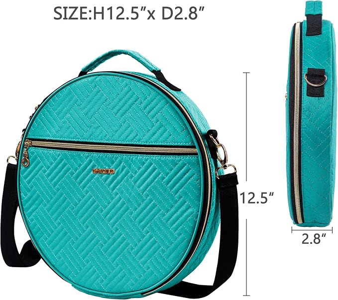MYBAGZING | Round Embroidery Bag - Storage Organizer with Multiple Pockets for Cross Stitch & Embroidery Kits