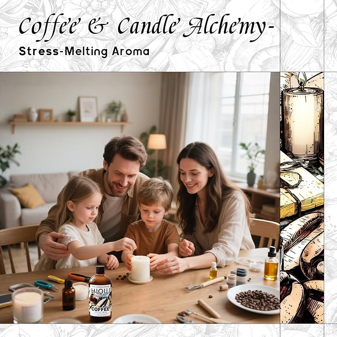 HIQILI Coffee Fragrance Oil for Candle Making & Diffusers Use - 5.07 Fl Oz