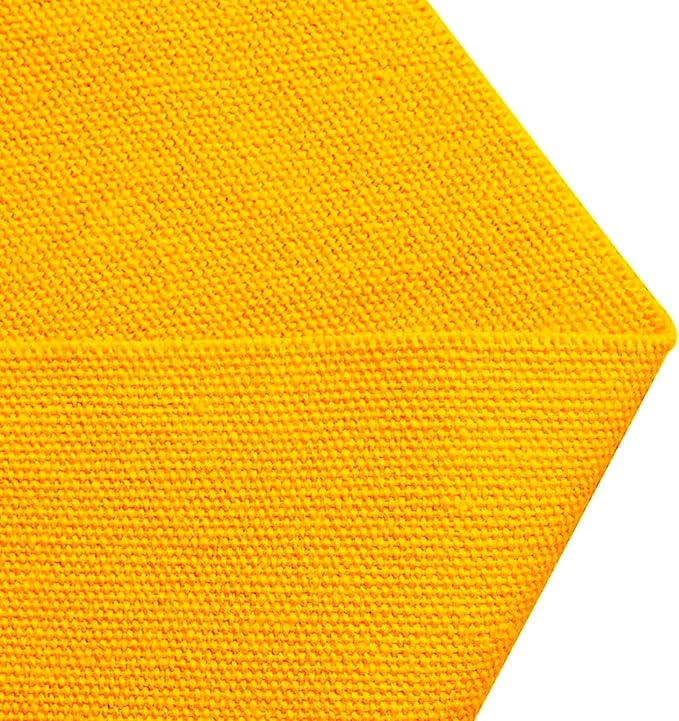 10oz Heavy Duty Cotton Canvas Fabric 60" x 40", Thick Cotton Duck Cloth for Painting, Sewing, Crafts, Tote Bags, Embroidery, Home Decor, Drop Cloth (Mustard Yellow)