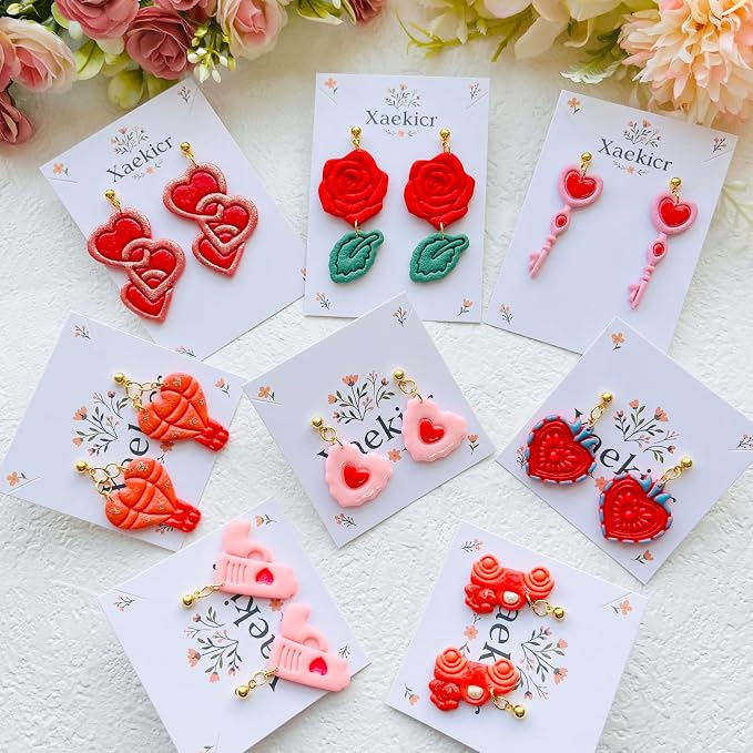 Heart Theme Polymer Clay Cutters Set – Molds and Clay Cutters for Polymer Clay, Decorative Clay Earring, Clay Tools