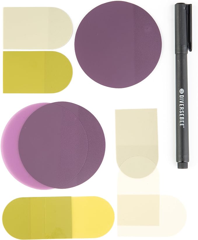 DiverseBee Transparent Sticky Notes Set with Quick Dry Pen (Muse)