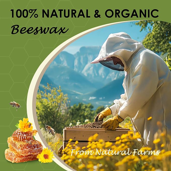 White Beeswax Pellets 5LB(2265g), Natural Organic Beeswax | Natural, Organic, Candle Making, Premium Beeswax, Body, Skin Care DIY, Lip Balm and Soap Making Supplies
