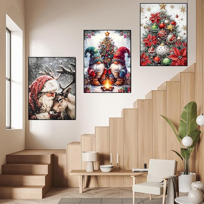 6 Pack Diamond Art Kits for Adults Christmas Diamond Painting Kits 12x16 In