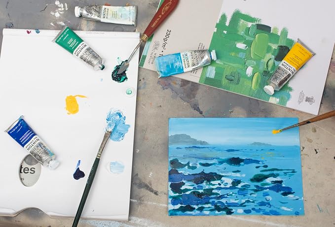 Winsor & Newton Winton Oil Color Paint Set, Seascape, 5 x 37ml Tubes | Artist pigments, Durable, Lightfast, Permanent, Uniform Consistency, Great Pigment Load