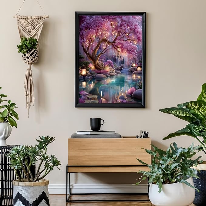 Diamond Paintings Kits for Adults,Glowing Dream Forest Diamond Arts Kits | Full Round Drill Paint by Diamond,5D DIY Diamond Painting Dot Gem Art for Beginners,for Home Wall Decor 11.8x15.8 Inches
