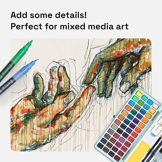 ARTISTRO 12 Multicolor Paint Pens for Glass Marking - Extra-Fine Tip