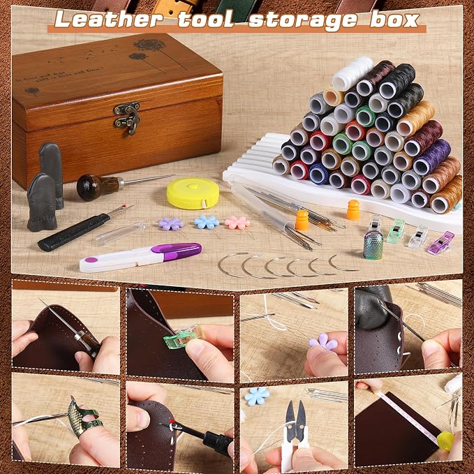BUTUZE Sewing Kit, Leather Sewing Kit, Upholstery Repair Kit