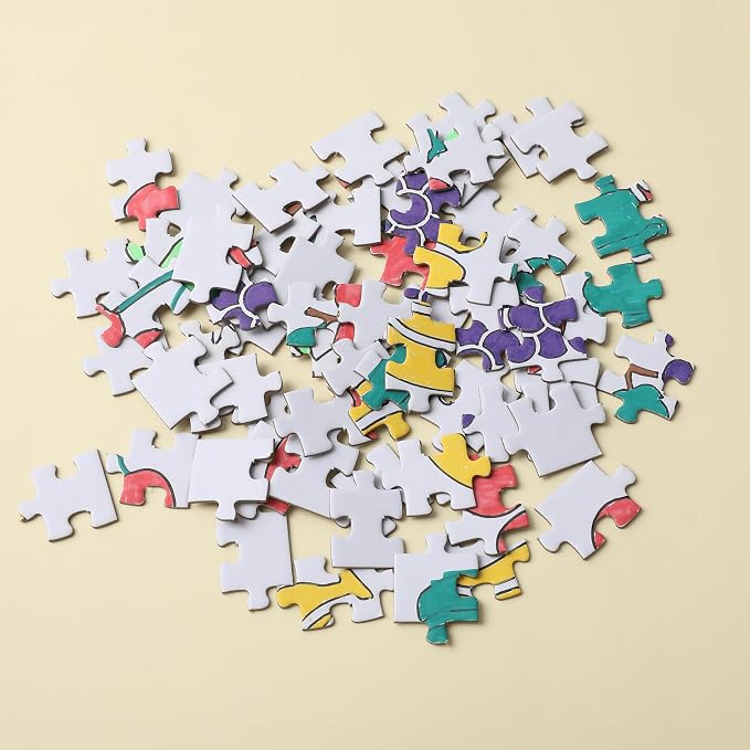 Mr. Pen- Blank Puzzle, 20 Pack, 63 Pieces/Pack, 56" x 8.2", White