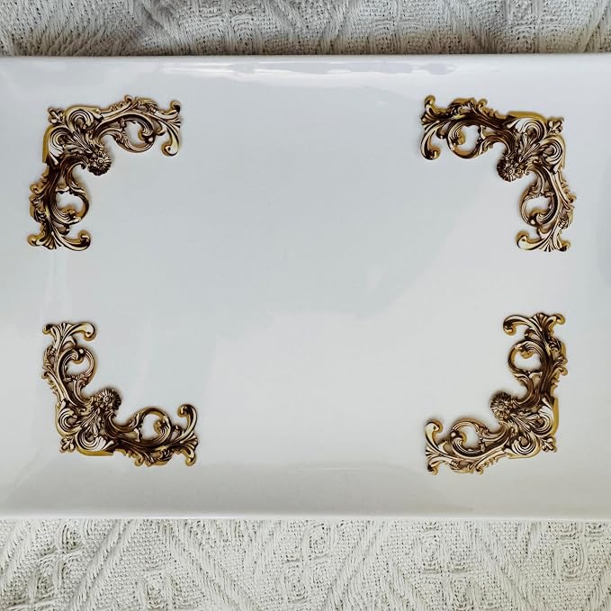 24pcs Vintage Frame Corner Stickers Scrapbook Decorative Paper Gold