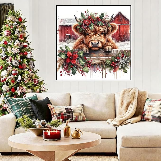 Lophomie Christmas Diamond Art Kits for Adults, 5D Diamond Painting Kits