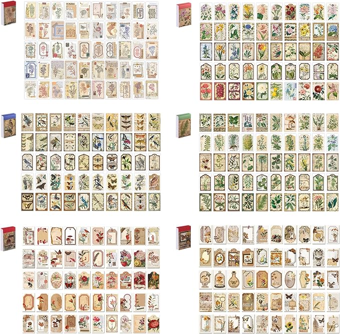 12 Sets 600 Pcs Washi Stickers Aesthetic Sticker Book