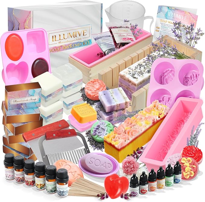 Illumive Deluxe Soap Making Kit - Soap Kit Includes All Soap Making Supplies. DIY Soap Making Kit.