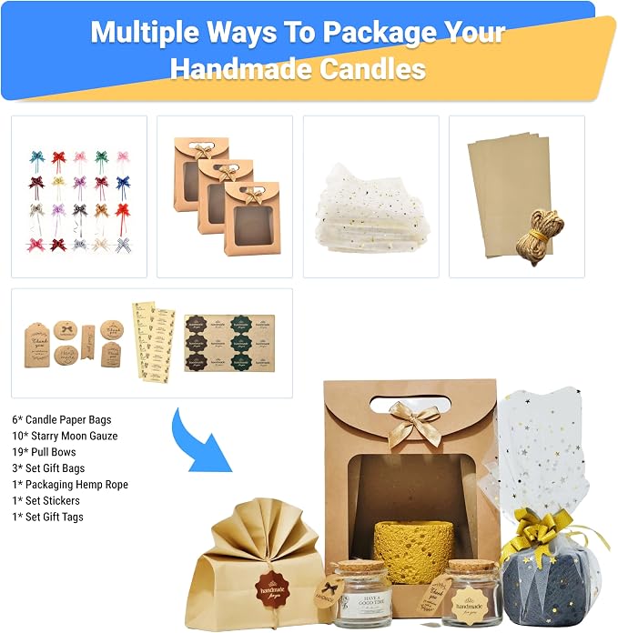 Geoynas 128pcs Candle Making Kit with Blind Box Surprise