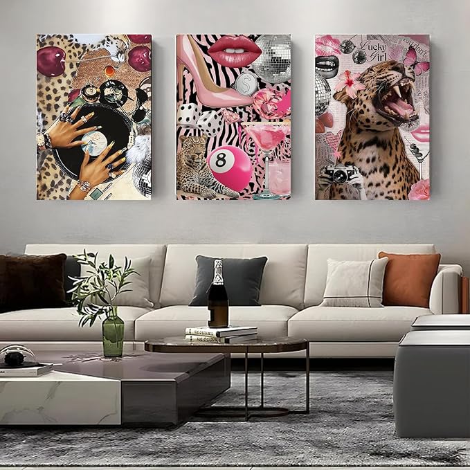 3 Pack Cheetah Diamond Art Kits for Adults Diamond Painting Kit for Adult