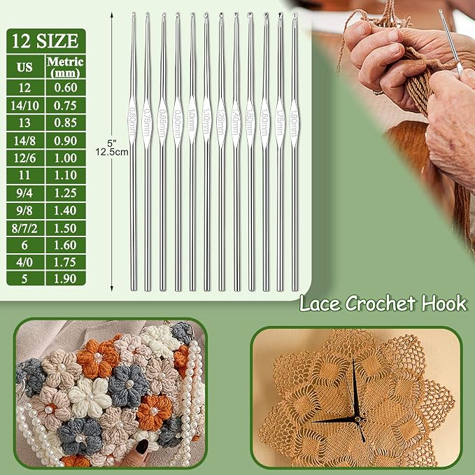 Coopay Upgraded Crochet Kit for Beginners, All-in-One Crochet Kits (63Pcs) | Complete Crocheting Set with Yarn, Ergonomic Crochet Hooks, Easy-to-Follow Tutorial,Storage Case-Idea Starter Kits Gift