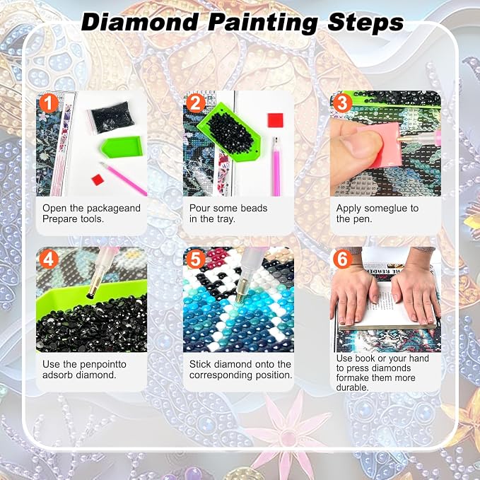 AIBOERL Diamond Art Kits for Adults，Turtle Special Shaped Diamond Painting | Special Shape Turtle Diamond Painting for Beginners DIY Rhinestone 5D Diamond dots(Gemstone Craft)Wall Art Gift 12x12IN