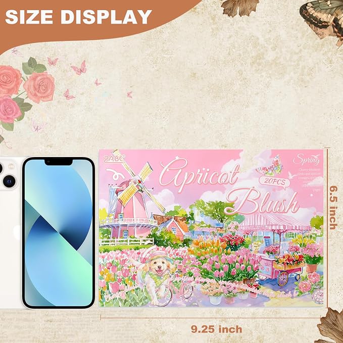 Spring Garden Stickers 20 Sheets 150 Pre-Cut PET Journal Sticker Book for Scrapbooking Landscape Stickers Transparent Sticker for journaling