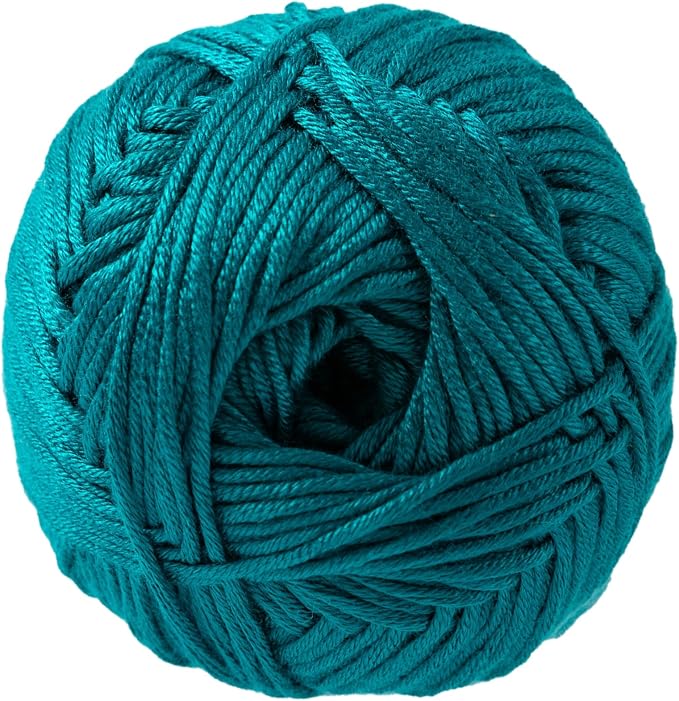 Loops & Threads Silky Soft Yarn - Yarn for Knitting, Crochet, Weaving, and Arts & Crafts - Blue, Bamboo, 3.5 oz