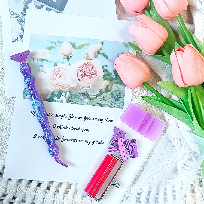 Diamond Art Pens Tools Diamond Painting Accessories Kits with Screw Metal Tips Roller Diamond Painting Pen Bead Dot Drill Pens for Diamond Art Craft Nail
