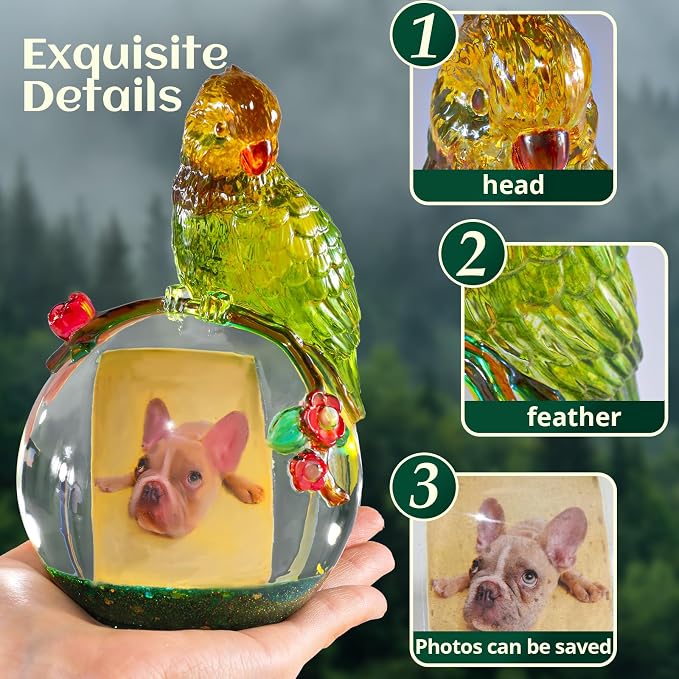 LET’S Resin Crystal Ball Resin Molds, Crystal Orb Decorative Statue Silicone Molds with Mushroom Stand and Bird Figurine,3D Sphere Epoxy Resin Molds for DIY Tabletop Decor, Housewarming Gifts