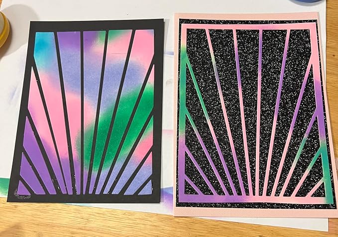 Cutting Dies 3D Background Frame Metal Stencils Scrapbooking Tools DIY Craft Embossing Template for Paper Card Making Album Arts Supplies (Stripe Set-13.9x10.6cm) (scrapbooking dies cut)