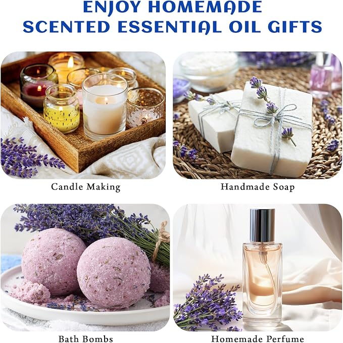 HIQILI Lavender Essential Oil for Diffuser, Aromatherapy & Better Sleep