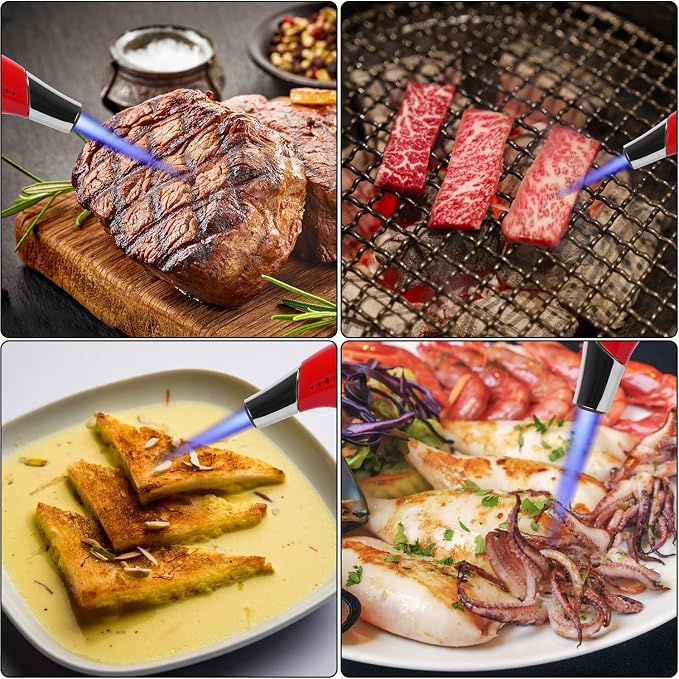 TBTeek Kitchen Butane Torch with Safety Lock for Baking, Crafts & Steak