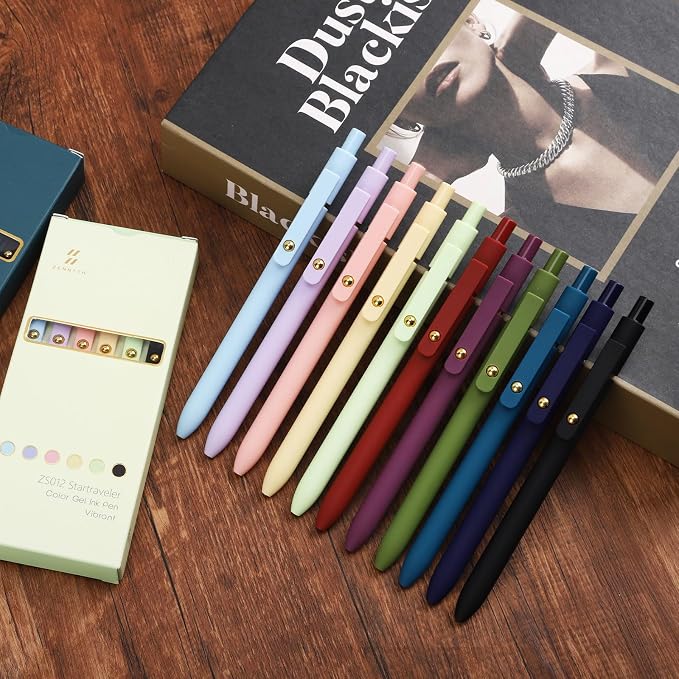 Ddaowanx Colored Gel Pens Set,0.5mm Retractable Quick Dry Colorful Ink Pens