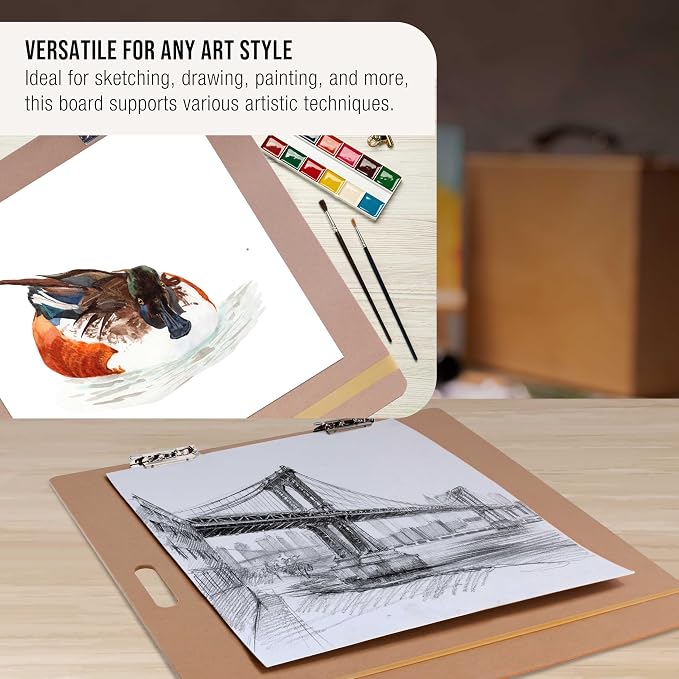 U.S. Art Supply 23" x 26" Artist Sketch Tote Board - Lightweight Hardboard