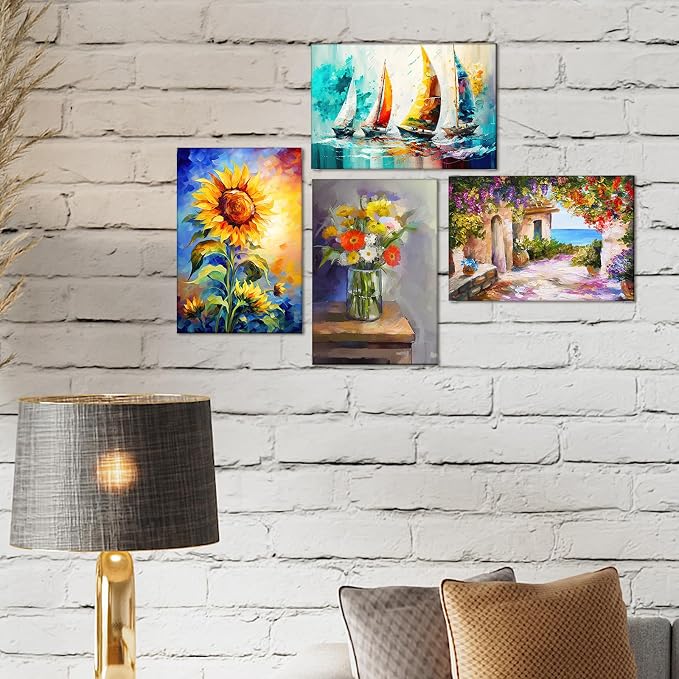 Moinchore 100 Pcs 4 x 6 Inch Mini Painting Canvas Panels Bulk Tiny Art Canvases for Painting Panels Cotton Blank White Small Canvas Acid Free Boards for Watercolor Acrylic Oil Paint