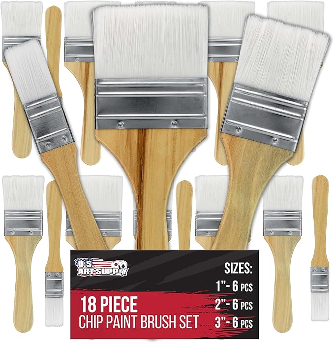 U.S. Art Supply 3 Pack of Variety Size (Set of 6 Packs of 3 = 18 Total