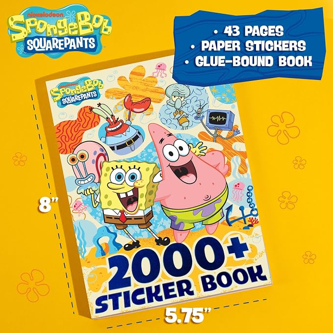 Horizon Group USA Sticker Book, Spongebob Squarepants, 2000+ Stickers