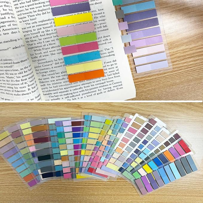 ELII 6000pcs Books Tabs for Annotating Page Tabs Morandi Sticky Index Tabs
