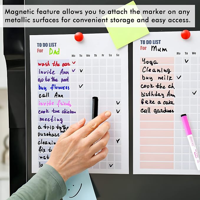 Shuttle Art Dry Erase Markers 25 Pack 20 Colors Plus 5 Extra Black Fine Tip