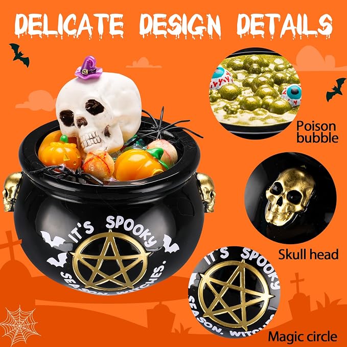 LET’S Resin Witch Cauldron Resin Mold, Halloween Resin Molds | 3D Jar Resin Molds Silicone 4.7'' Width, Large Jar Molds for Epoxy Casting Craft, Storage Box,Candy Container,Candle Holder