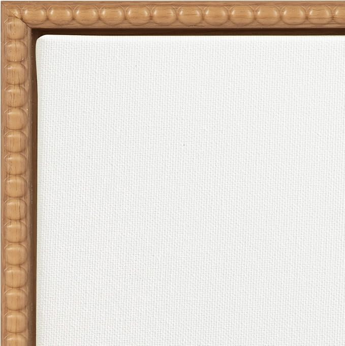 Kate and Laurel Sylvie Blank Framed Canvas Wall Art, 22x22 Natural Beaded, Vintage Modern Empty Canvas for Paint-Your-Own Art, Ready to Paint Premium Canvas Already Framed