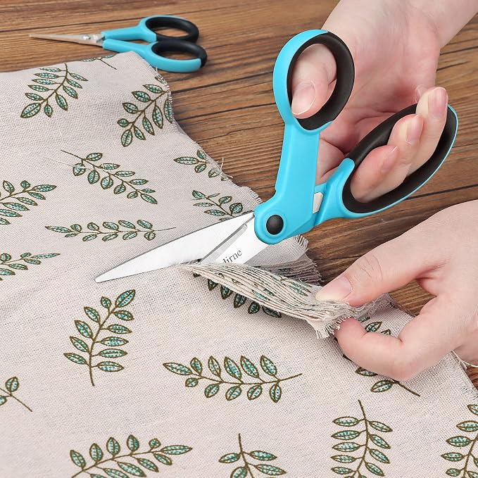 Asdirne Premium sewing Scissors Bundle, Perfect Sewing Partners, Sharp and Durable, Comfortable Handle, Contains 9”Fabric scissors, 5”Detail Shear, 3.9”Embroidery Scissors, 4.8”Thread Snips