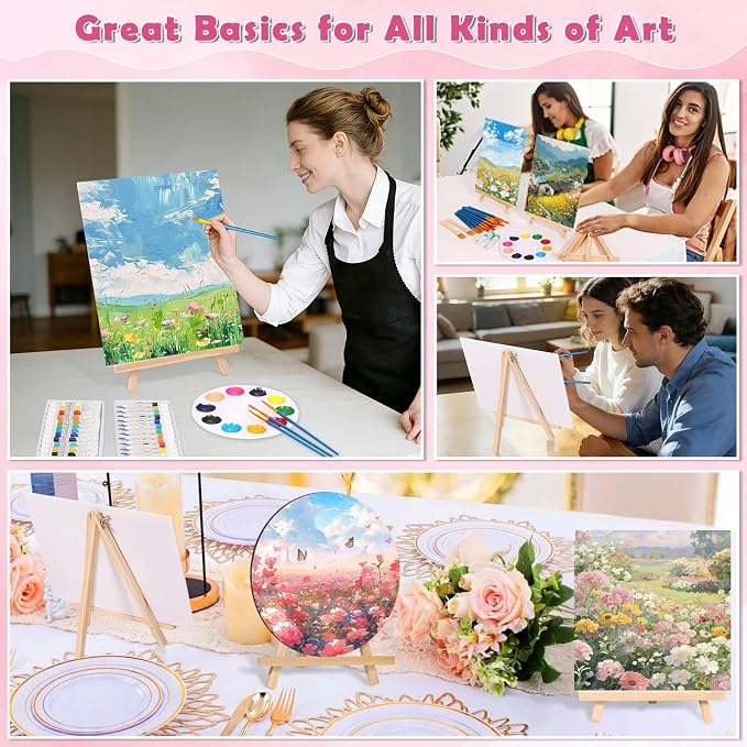 Canvas Painting Kit, 108Pcs Sip and Paint Kit for Adults Couples Date Night