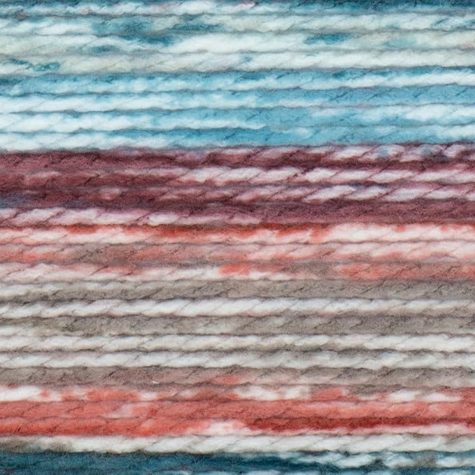 Lion Brand Yarn Mandala Impressions, Multicolor Yarn for Knitting, Crochet and Crafting, Patchwork, 1 Pack