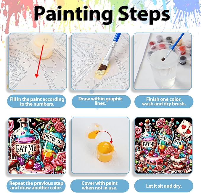 Paint by Numbers Kit for Adults, Adult Paint by Number Kits 16x16 Inch | Paint by Numbers Kit for Adults, Acrylic Painting by Numbers, DIY Arts and Crafts for Gifts or Home Decor