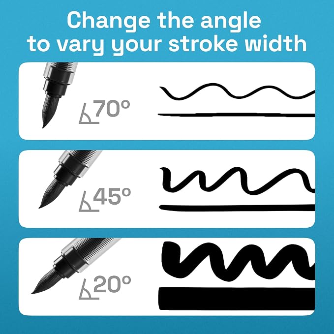 ARTISTRO Black Acrylic Paint Markers - Brush Tip - Set of 2