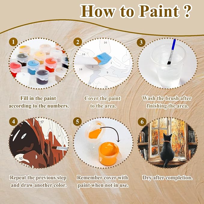 Fall Paint by Numbers Kit for Adults, Paint by Number for Adults 16x20 Inch